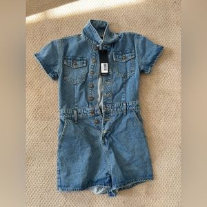 Princess Polly XS Denim Romper